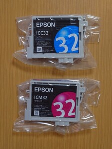 エプソン 純正インクカートリッジ ICC32 シアン　ICM32 マゼンダ ２本セット　EPSON