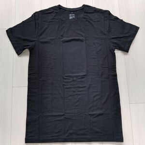 未使用 MUJI 無印良品 オーガニックコットン クルーネック Tシャツ 黒 L 