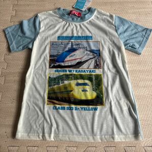 130cm 半袖シャツ Tシャツ　新幹線　かがやき　ドクターイエロー