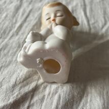 人形 陶器製 置物 レトロ 女の子&子羊_画像4