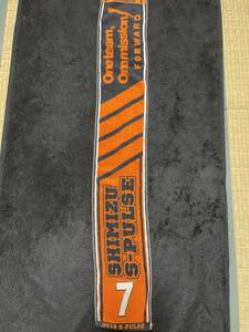 Оперативное решение бесплатная доставка футбол j -league Shimizu Espulse Muffler Полотенце № 7 Orange Shizuoka