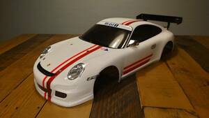 タミヤ RCカー ラジコン SP.1336 1/10RC ポルシェ911 GT3 カップカー タイプ997 スペアボディ 塗装済み　中古品