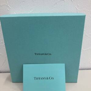 TIFFANY &Co ティファニー ブルー デザート プレート ブルーボックス プレートセット ペア皿 小皿 角皿 リボン柄 食器 美品の画像7