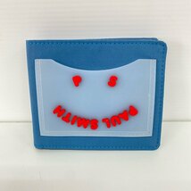 １円～　A-1　60　未使用品　Paul Smith ポールスミス M2A-5321-HFACE WALLET BF FACE　箱付　二つ折り財布　コンパクトウォレット　ブルー_画像1