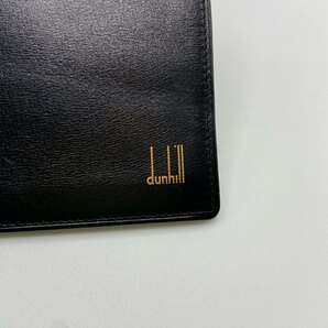 １円～ A-7 60 dunhill ダンヒル 長財布 ロングウォレット ブラック レザー お札入れ カード収納×6 フリーポケット×5の画像2