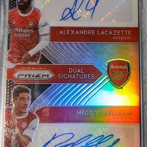 アーセナル ラカゼット ベジェリン 10枚限定 直筆サインカード auto Autograph dual signatures Arsenal Lacazette bellerin prizm paniniの画像1