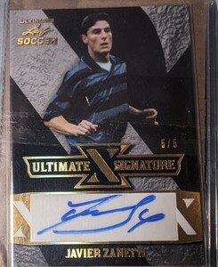 1円スタート 5枚限定 インテル サネッティ 直筆サインカード auto Javier zanetti Autograph leaf アルゼンチン ハビエル・サネッティ