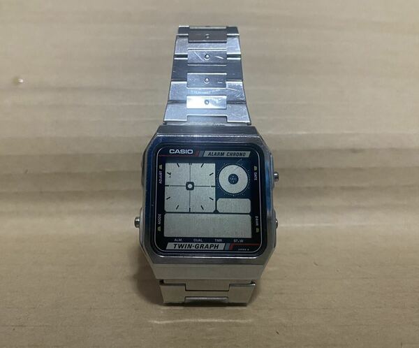 CASIO カシオ アラーム クロノ TWIN-GRAPH AE-200メンズ 腕時計 レトロ 昭和 当時物