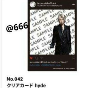 042　L'Arc～en～Ciel　クリアカード　ラルくじ　ガチャ　hyde　グッズ　ラルクアンシエル