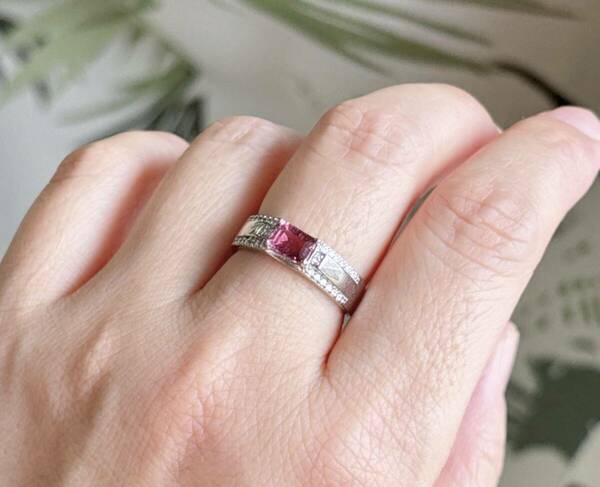 【天然石 】逸品トルマリンs925のリング指輪（番号A3562）