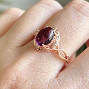 天然石 逸品アメジスト（紫水晶）のリング(指輪)（A3593）の画像2