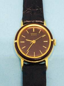 (F38)粋な時計(*'▽')セイコー・1421（電池交換済み）SGPゴールド・レディス腕時計USED（送料全国一律185円）しゃれた時計です。