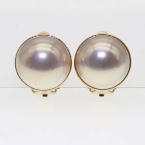  Tasaki Shinju earrings K18 pearl pearl mabe pearl ear clip Gold TASAKItasaki