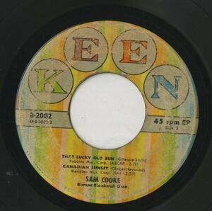 【EP】試聴　SAM COOKE 　　(KEEN 2002) YOU SEND ME / THE LONESOME ROAD / THAT LUCKY OLD SUN / CANADIAN SUNSET