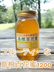 フルーティーで芳醇な人気の 島根百花蜜1200ｇ生はちみつ 希少な百花蜜 希少な百花蜜 独特の芳醇なフルーティーさを楽しめる