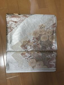 定価35万円 ふくれ織り 佐賀錦 四季の花模様袋帯