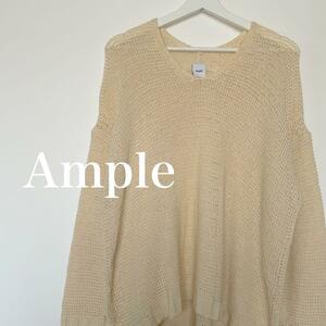 Ample アンプル　スコットクラブ系　長袖　メッシュ　ニット　セーター