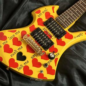 FERNANDES Burny YH-Jr. hideモデル モッキンバード ミニギター イエローハートの画像3