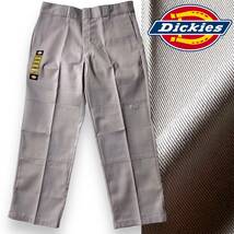 【36×30】新品 ディッキーズ ダブルニー ワークパンツ Dickies ルーズフィット W36×30 シルバー 85283SV　アメカジ チノパン ◆R444_画像1