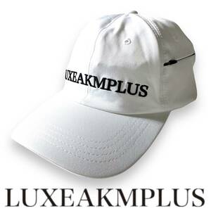 【F】新品 リュクスエイケイエムプラス ロゴキャップ LUXEAKMPLUS マーカー用ジップポケット 帽子 ゴルフグッズ GOLF アクセサリー ◆R448