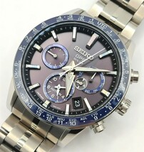 【未使用品】SEIKO セイコー ASTRON アストロン SBXC001 5X53-0AB0 ソーラーGPS衛星電波 チタン デイデイト 43mm 黒文字盤 ネイビー メンズ_画像5