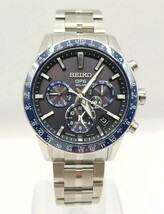 【未使用品】SEIKO セイコー ASTRON アストロン SBXC001 5X53-0AB0 ソーラーGPS衛星電波 チタン デイデイト 43mm 黒文字盤 ネイビー メンズ_画像1