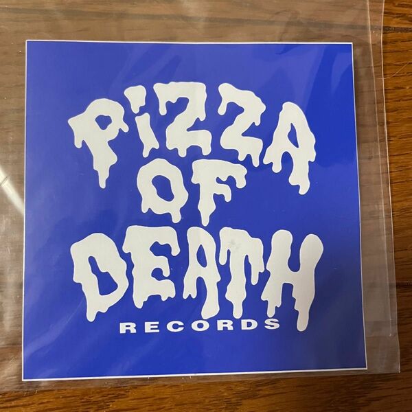 pizza of death ステッカー　ブルー