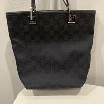  ◇【売り切り】美品　GUCCI グッチ 31244 GGキャンバス ハンドバッグ トートバッグ レディース ブラック　黒　バック　カバン_画像2