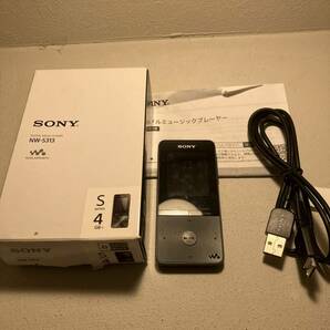 ◇【売り切り】SONY ウォークマン NW-S313 4GB ・ブラック 説明書 元箱付 Sの画像1