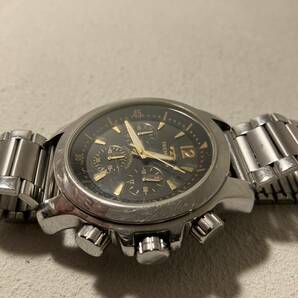 ◇【売り切り】テクノス TGM564 クロノグラフ 黒文字盤 クオーツ メンズ 腕時計 の画像3