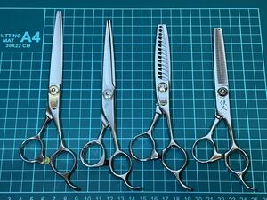  free shipping!!../ GF / Tetsujin / other si The -se person gsi The - tongs .4 piece set Barber goods 