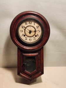 大正ロマン　精工舎掛時計　可動品　振り子時計 ボンボン時計　柱時計 ゼンマイ式 古時計 アンティーク 昭和レトロ