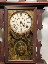 E.N.WELCHウェルチ柱時計　アメリカ製　掛時計　アンティーク 振り子時計 ゼンマイ式_画像2