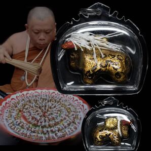 悪運を断つ水牛の縁起物 良運と金運を齎す ウアタヌー(牛の弓) プラクルアン タイ 御守り 牛 闘牛 水牛 魔除け ウアタヌー