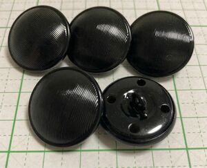 ボタン　約23mm 5コセット　ブラック系　ハンドメイド　手芸　衣装に