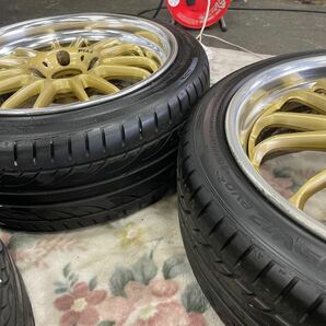 215/40-17 V12evo2 PIAA FR-7ホイール 7.5j+33&8.0j+33 4-114.3各2本 中古品の画像9