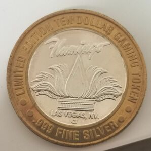 アメリカ　ラスベガス　トークン　10ドル 純銀 コイン　バイメダル　.999 FINE SILVER