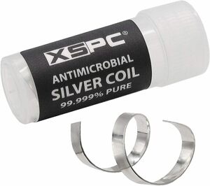 自作PC　水冷リザーバータンク内の水を銀で抗菌、効果抜群、XSPC抗菌 99.99% 純銀コイル