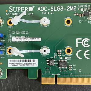 自作PC SSD増設用PCIeカード Supermicro AOC-SLG3-2M2 PCIe アドオンカード 最大2つのNVMe SSD用の画像2