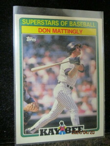 ★野球カード　D・マッティングリー　1989 Topps KAY BEE #16