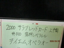 ★競馬カード テイエムオペラオー 2001サラブレッドカード　2000上半期　#010 箔押しパラレル　即決!!_画像3