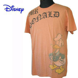 新品 ◆ディズニーヴィンテージ ◆DISNEY VINTAGE ◆メンズ ◆ドナルドダック 半袖 Tシャツ ◆オレンジ ◆(L) ◆全国送料無料