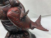 金属工芸 恵比寿 七福神 置物 インテリア 高さ 約36cm 重さ 約5kg_画像6