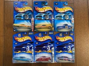 Hot Wheels Basic Cadillac 1959, Pontiac Bonneville 1965, La Troca, Swoop Coupe, Fish’d & Chip’d 6台セット