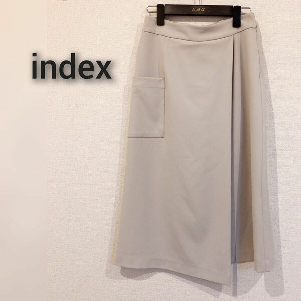 index/インデックス ストレッチラップデザインナロースカート