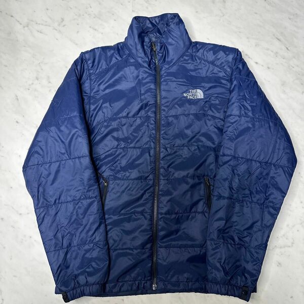 【REUSE：THE NORTH FACE】ノースフェイス　軽量　ダウン　ナイロンジャケット　メンズ Lサイズ相当中綿ジャケット