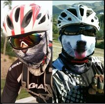 アニマル 目出し帽◆グレー猫◆フェイスマスク サイクリング バイク 自転車 登山 釣り サバゲー 防寒 キャンプ 紫外線防止 フリーサイズ_画像9