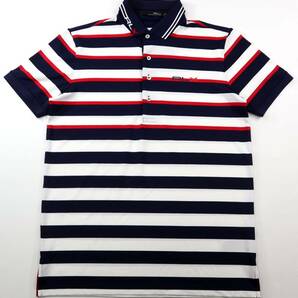 未使用タグ付き★正規★RLX GOLF RALPH LAUREN ラルフローレン ボーダー柄 半袖ストレッチドライポロシャツ/ゴルフ/Mサイズの画像1