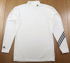 美品★adidas golf アディダス・ゴルフ　長袖ストレッチドライモックシャツ/Oサイズ