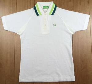  rare * tag attaching dead stock *80's FRED PERRY Fred Perry polo-shirt with short sleeves / lady's / hit Union /M size 